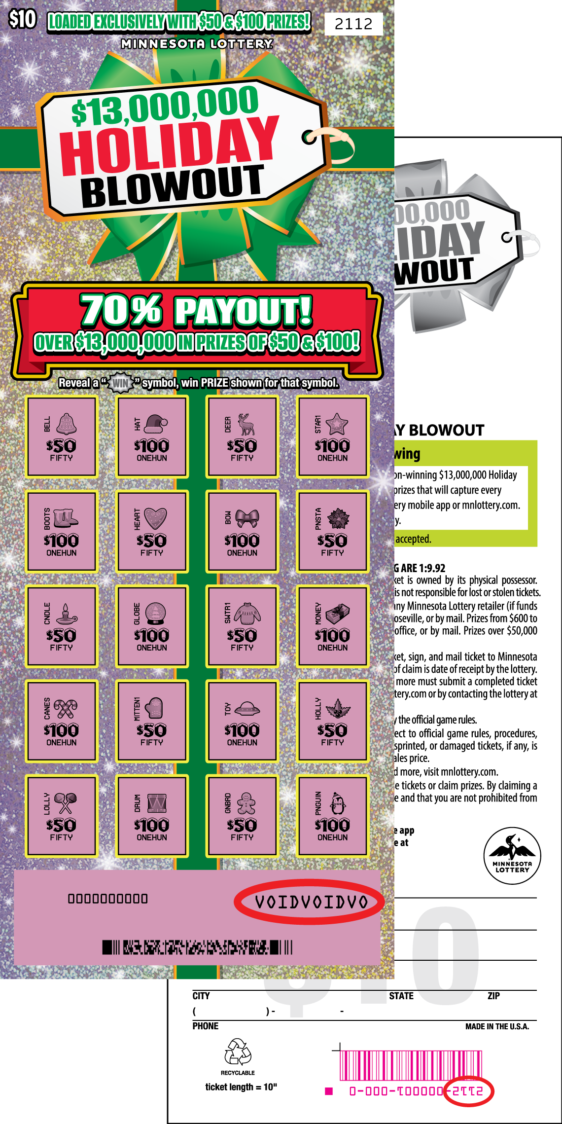 $13,000,000 Holiday Blowout Uncovered Ticket