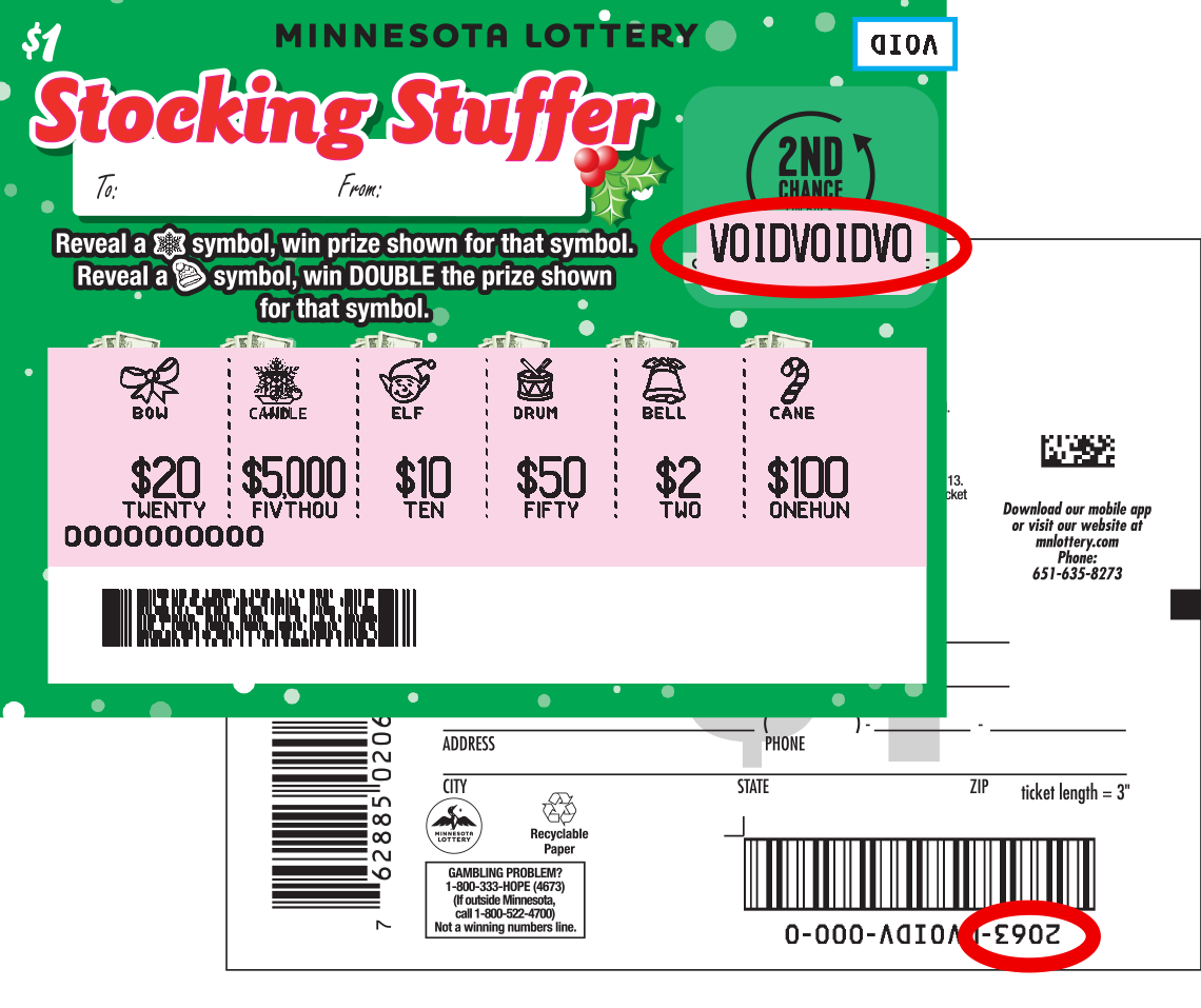 Stocking Stuffer Uncovered Ticket Front and Back