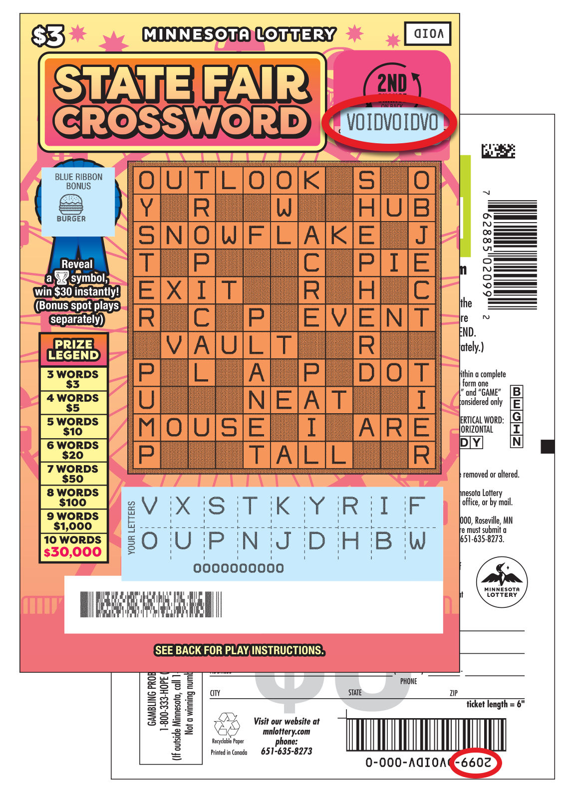 State Fair Crossword Uncovered Ticket