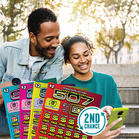 Area Code Cash 2nd Chance Ticket Fan with Couple