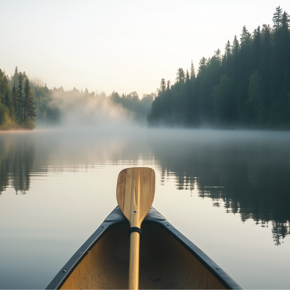 canoe on lake