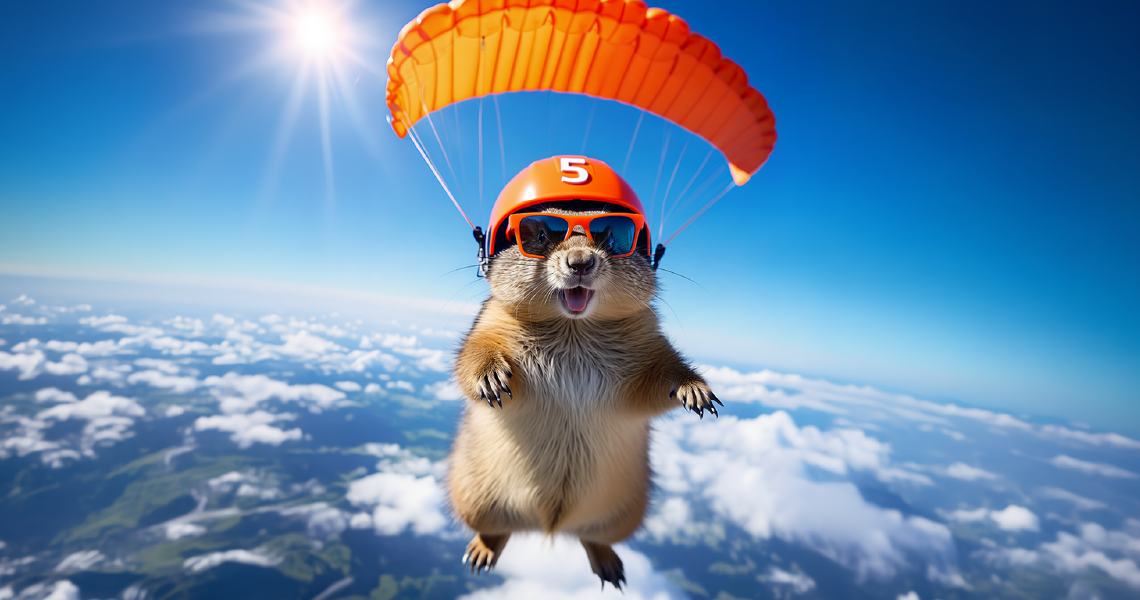 gopher parachuting