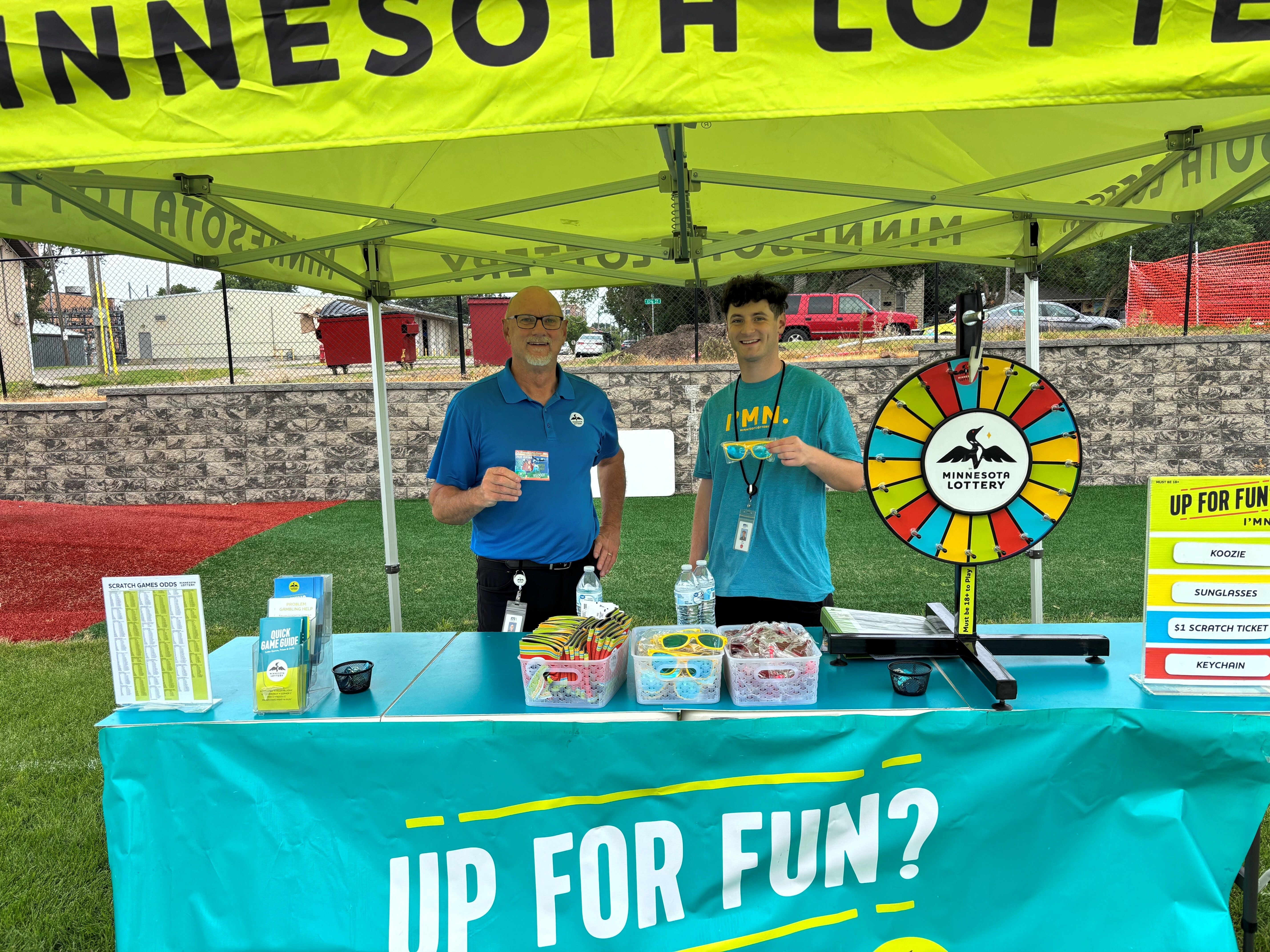 Minnesota Lottery Employees working an event