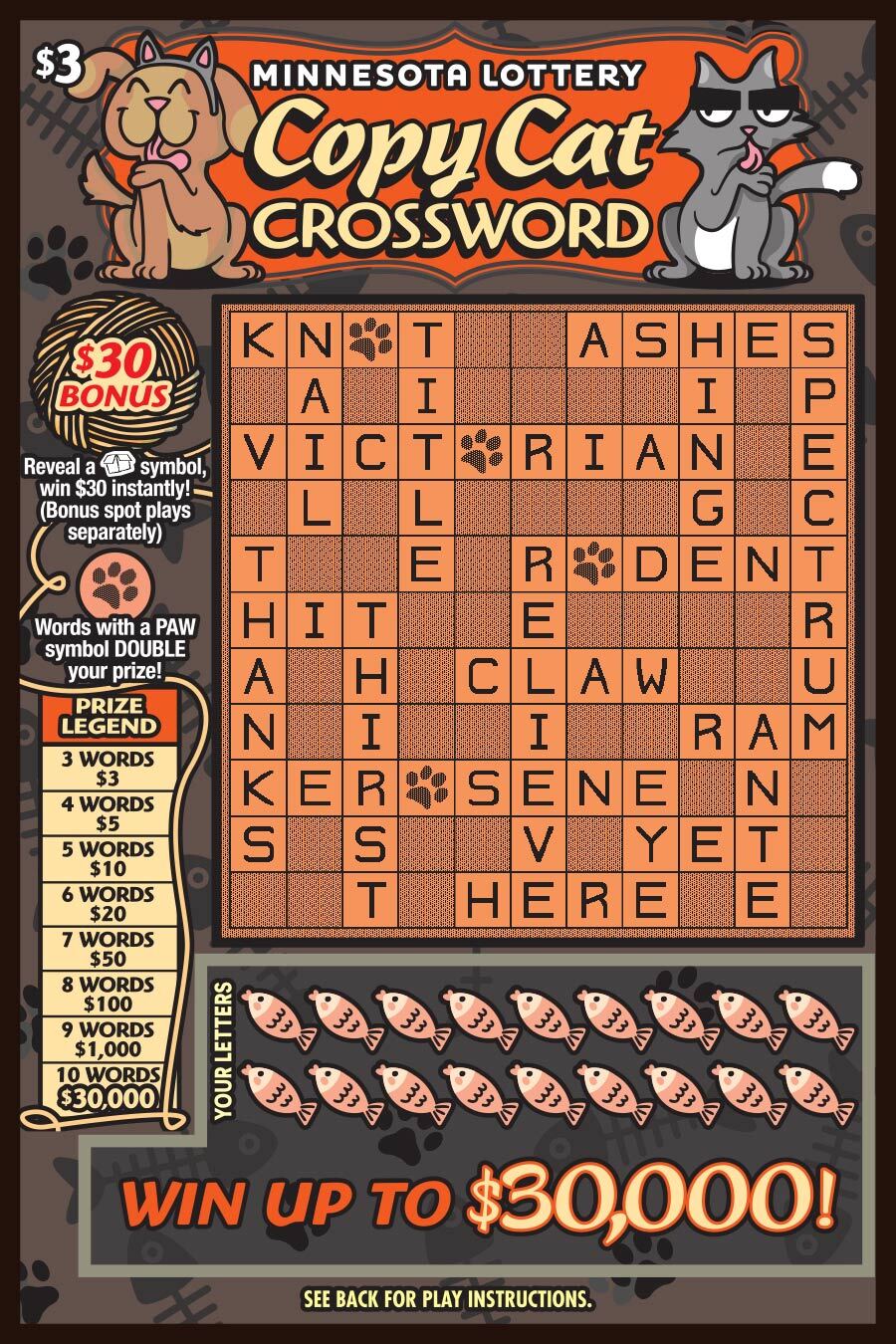 Copy Cat Crossword Full Ticket
