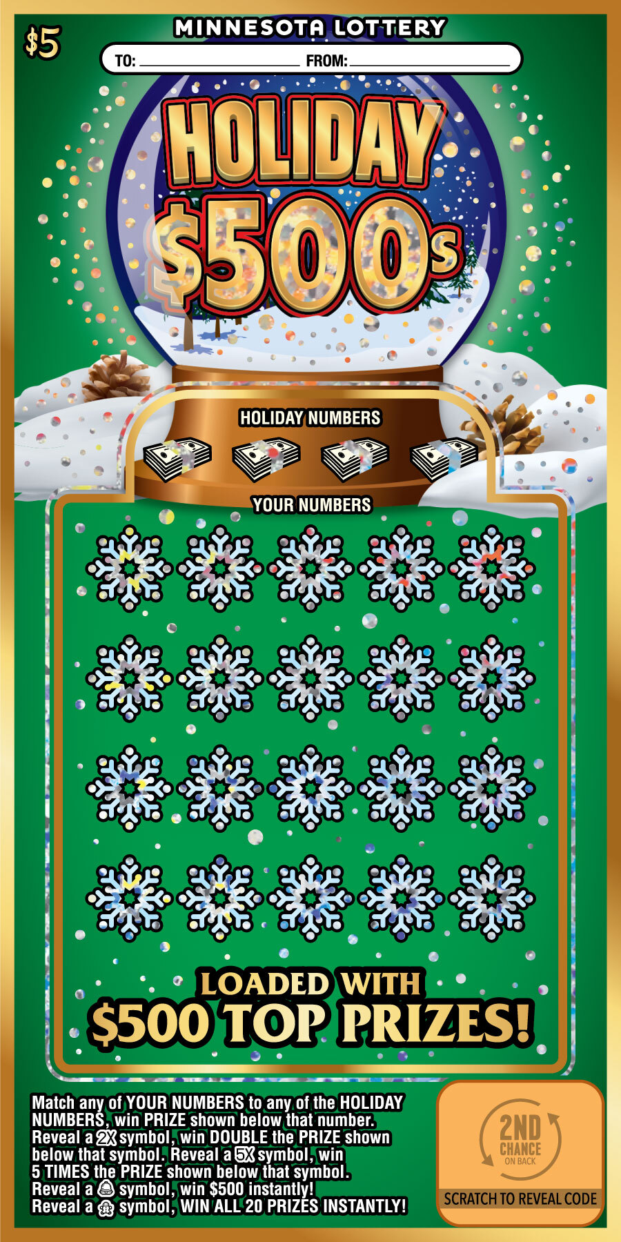 Holiday $500s Full Ticket Image