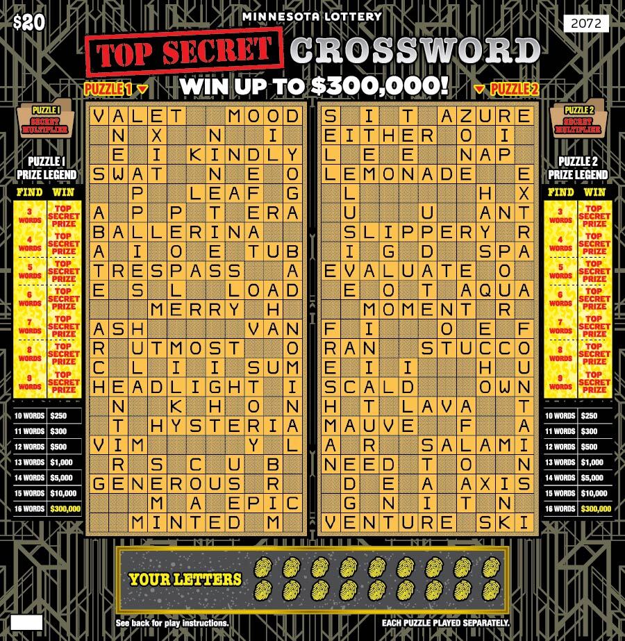 Top Secret Crossword Full Ticket