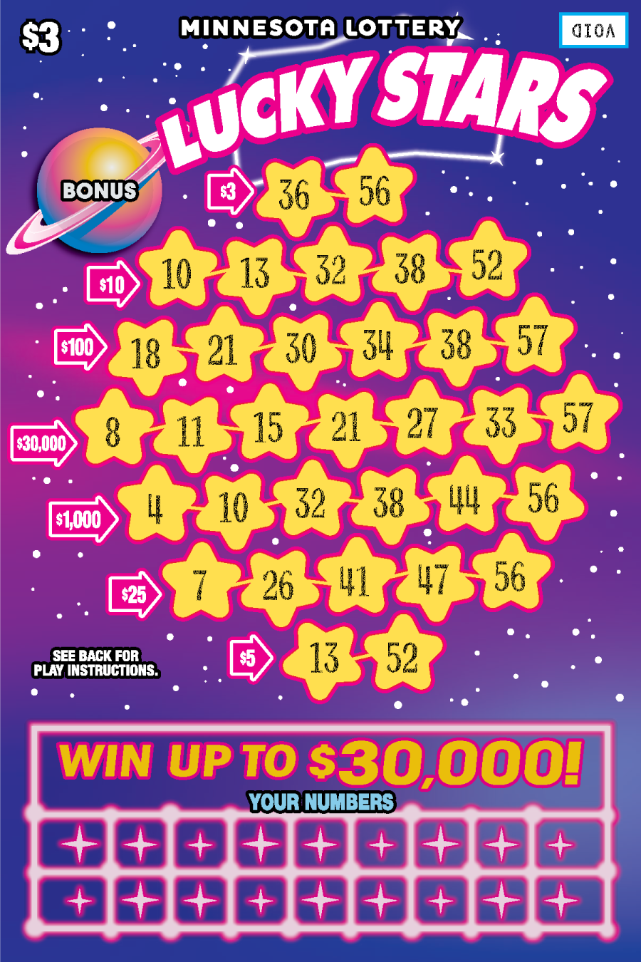 Lucky Stars Full Ticket Image