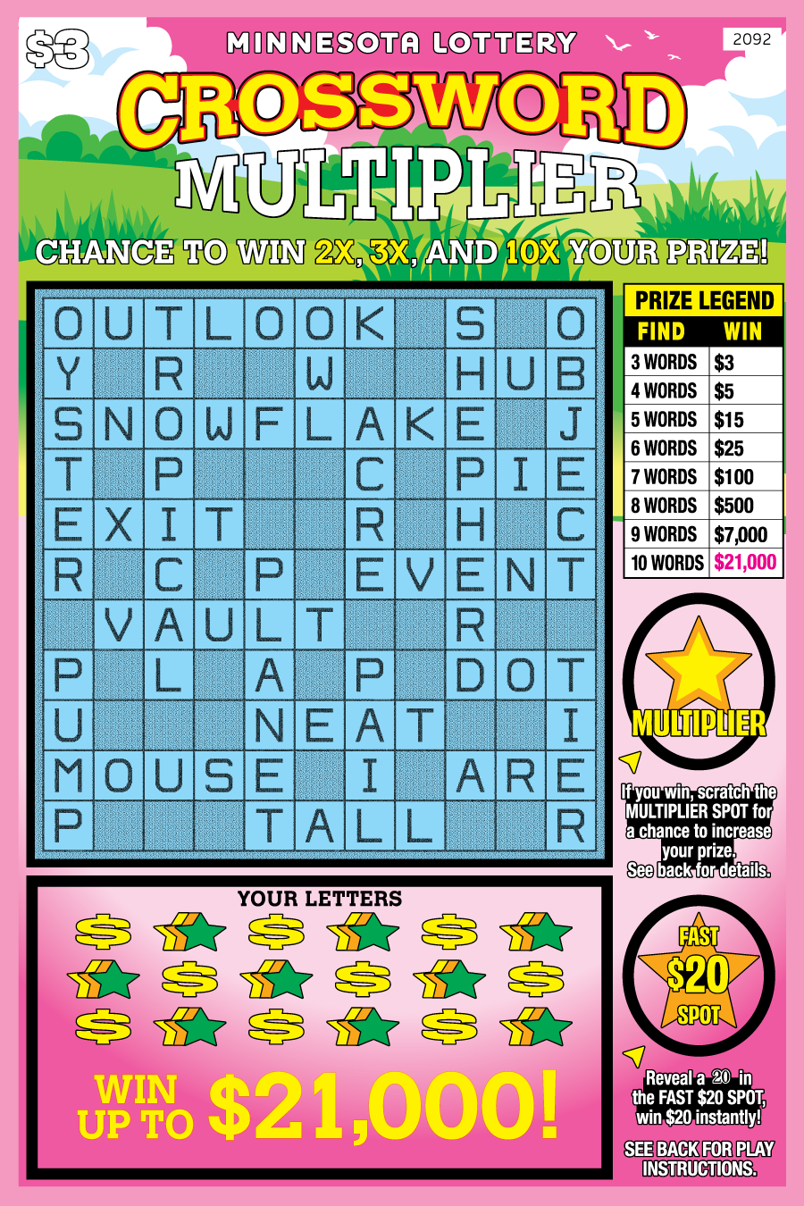 Crossword Multiplier full ticket