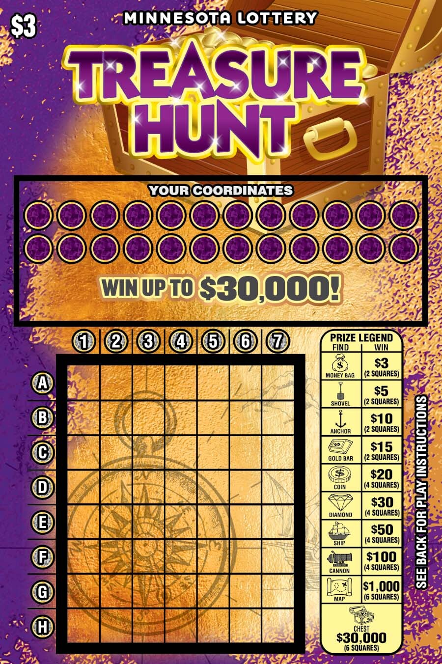 Treasure Hunt Full Scratch Ticket