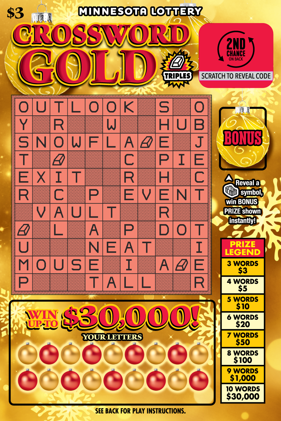 Crossword Gold Full Scratch Ticket