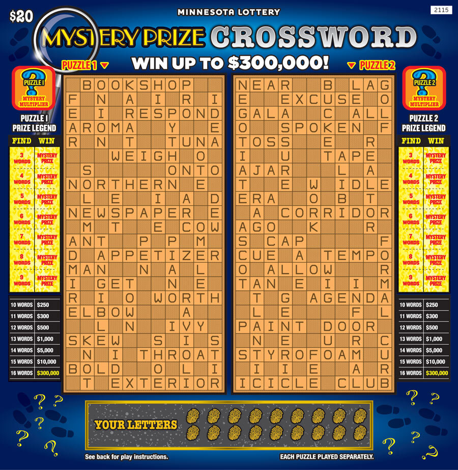 Mystery Prize Crossword Full Ticket Image