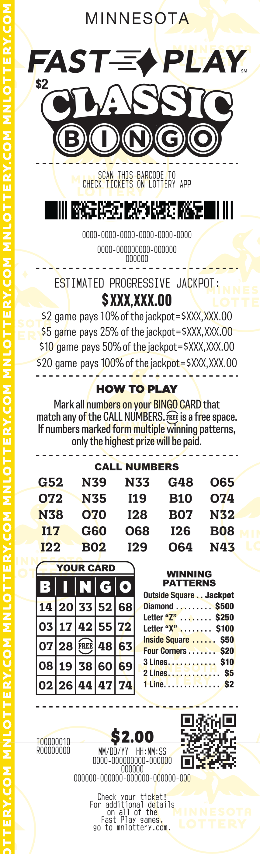 Classic Bingo Full Ticket