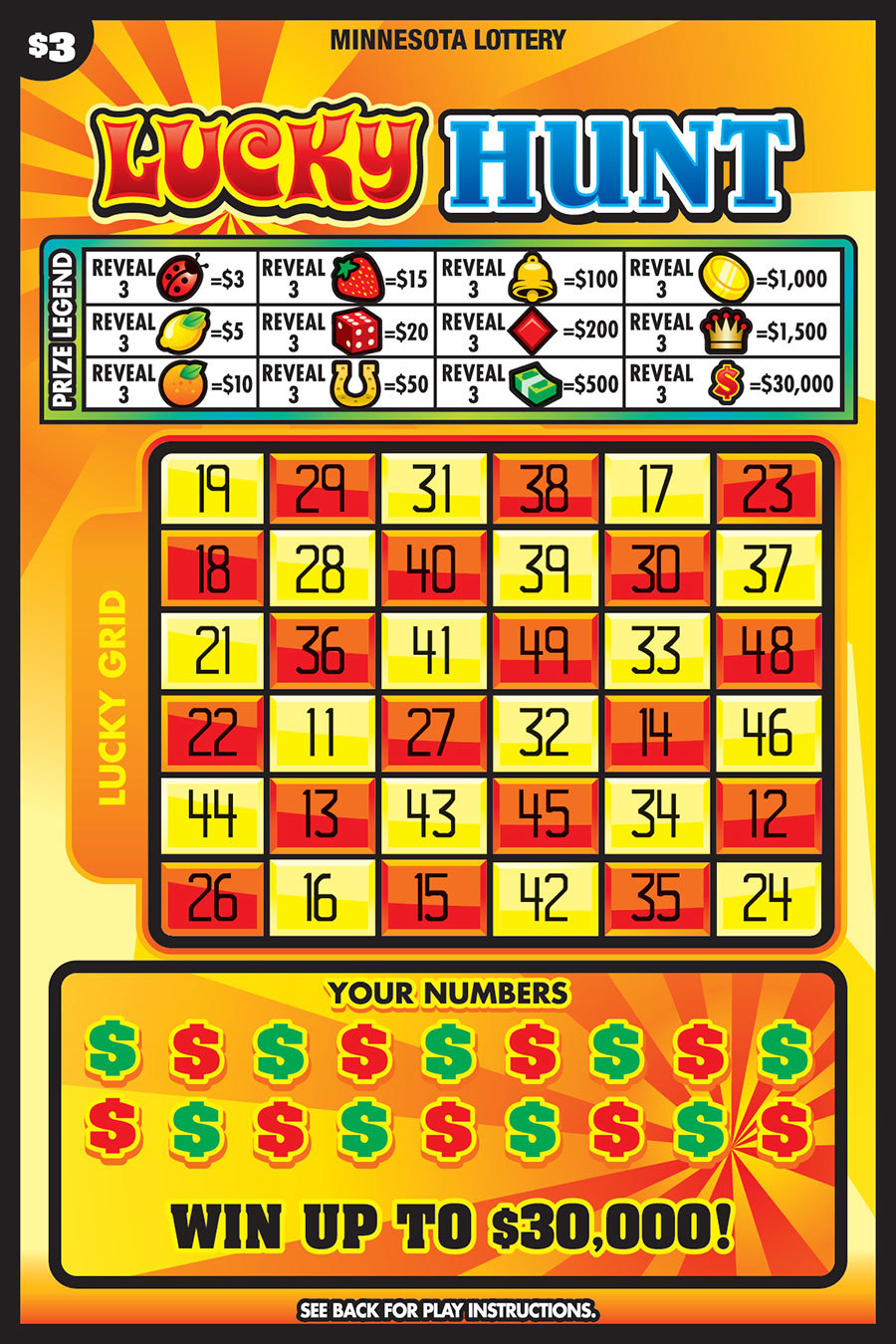 1889 Lucky Hunt Minnesota Lottery