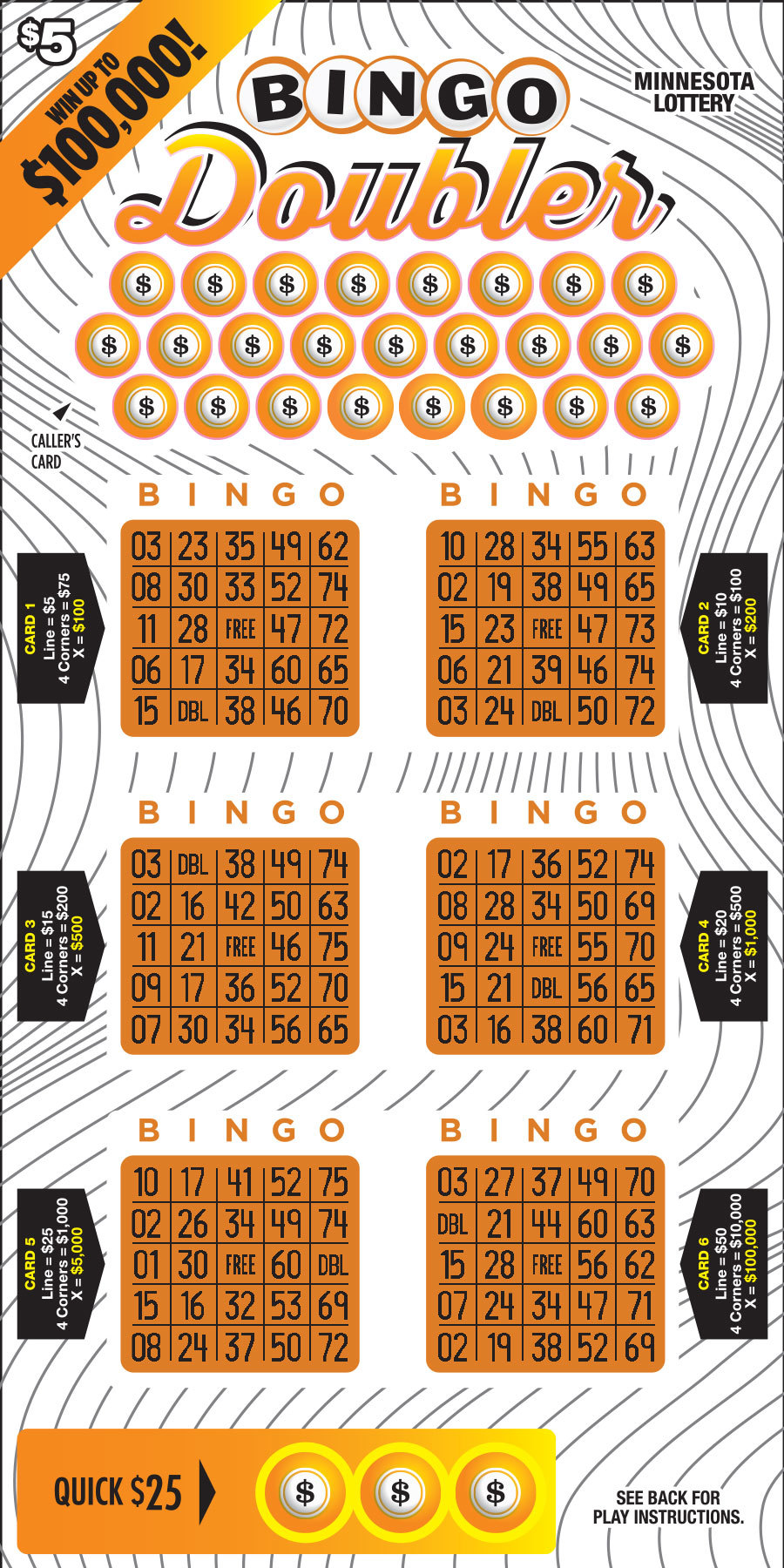 Bingo Doubler scratch ticket