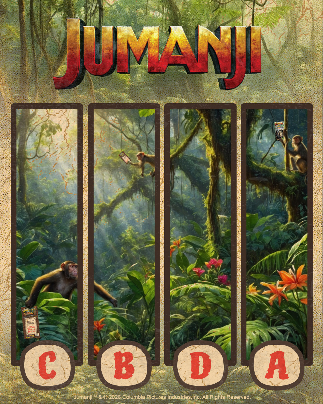 Jumanji Picture Matching Game Answers