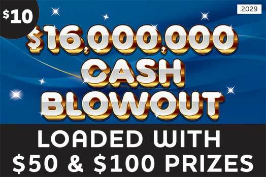 $16,000,000 Cash Blowout Scratch Ticket Mini Preview