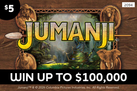 Jumanji Scratch Game Ticket Mini