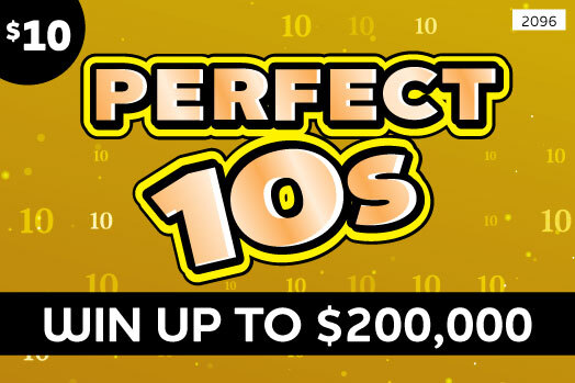 Perfect 10s Scratch Game Ticket Mini
