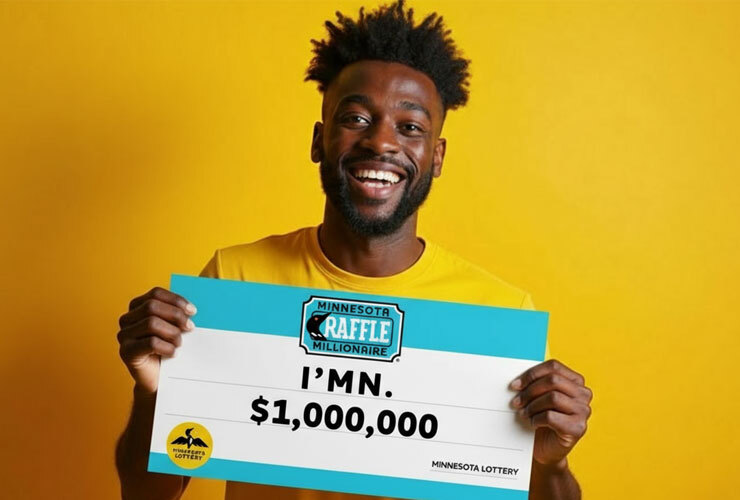Raffle Winner with Check