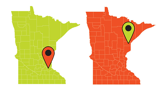 Farming and Scanlon Map Pins