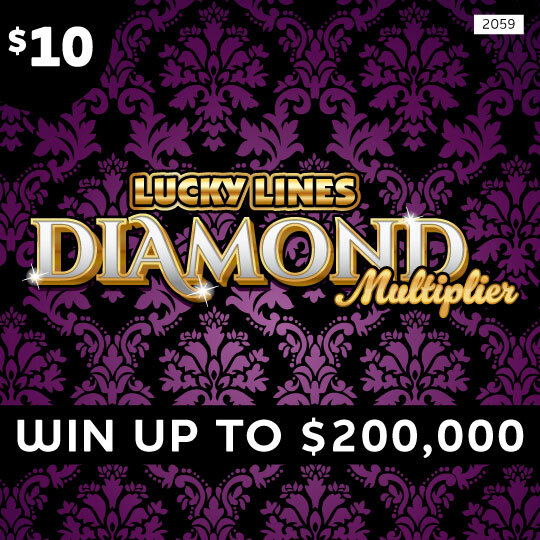 Lucky Lines Diamond Multiplier Ticket Preview