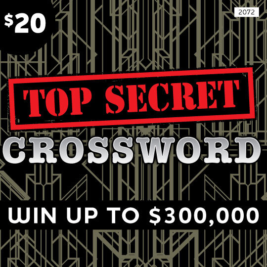 Top Secret Crossword Scratch Ticket Preview