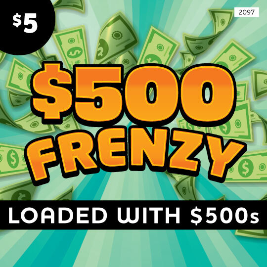 $500 Frenzy scratch ticket preview
