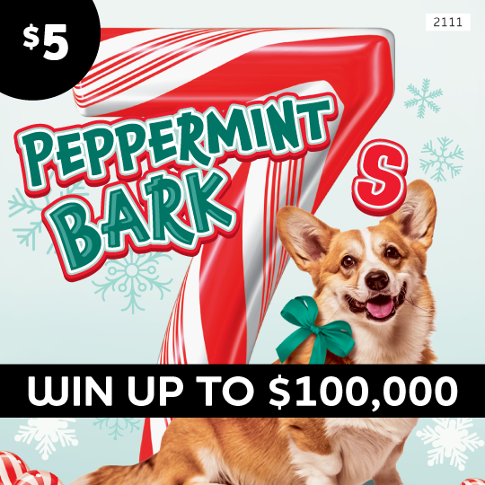 Peppermint Bark 7s Scratch Ticket Preview
