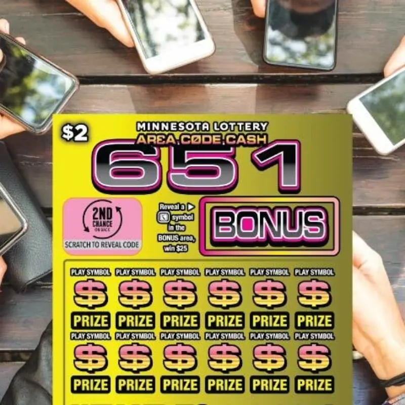Minnesota Lottery 651 Bonus $2 scratch-off on a table, surrounded by people with smartphones; prize and play areas visible.