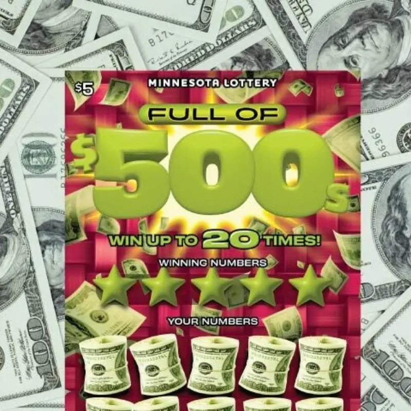 Minnesota Lottery Full of 500s scratch card on $100 bills, with green 500s, stars, stacks of cash, $5 price, win up to 20 times.